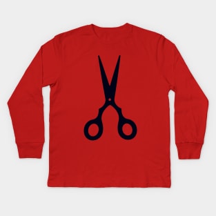 Black Scissors Kids Long Sleeve T-Shirt